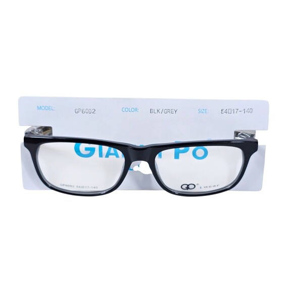GIANNI PO WOMEN'S EYEGLASSES GP 6092 54-17 140 Black/gray NWT DEMO LENSES - Picture 1 of 16